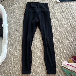 Lululemon Athletica Black High-Waist Cropped Aligns